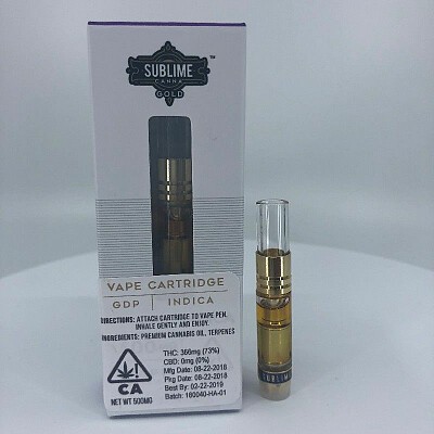 Buy Sublime Gold - Grand Daddy Purple - .5g Cartridge - Indica - 75% ...