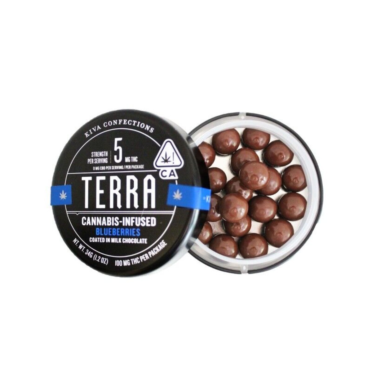 Buy Kiva - Blueberries Terra Bites - 100MG Online | greenrush Delivery