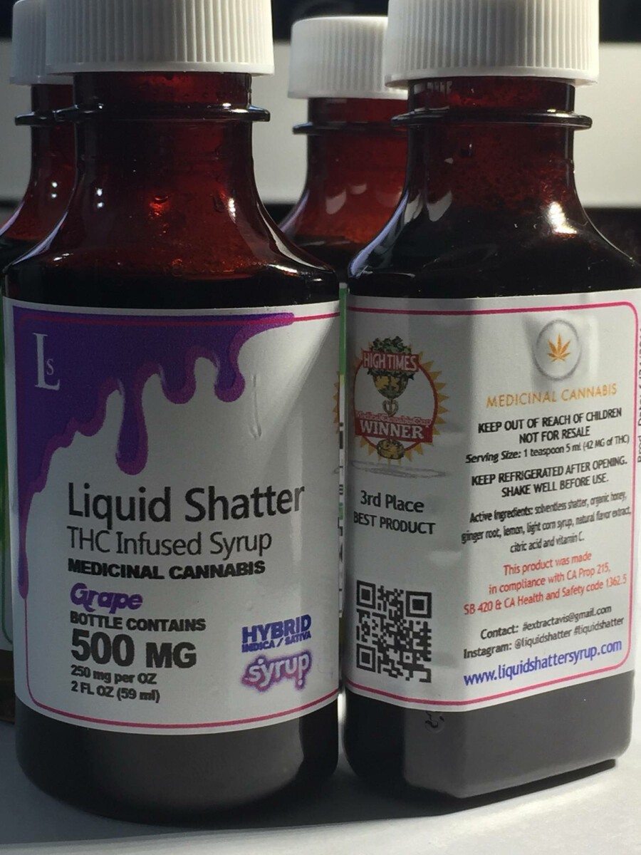 Buy Liquid Shatter THC Infused Syrup-Grape 500MG Online